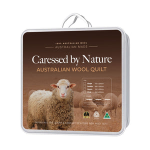 Classic Wool Quilt 500gsm - Caressed by Nature Australian Wool Quilts and Under blankets 